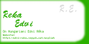 reka edvi business card